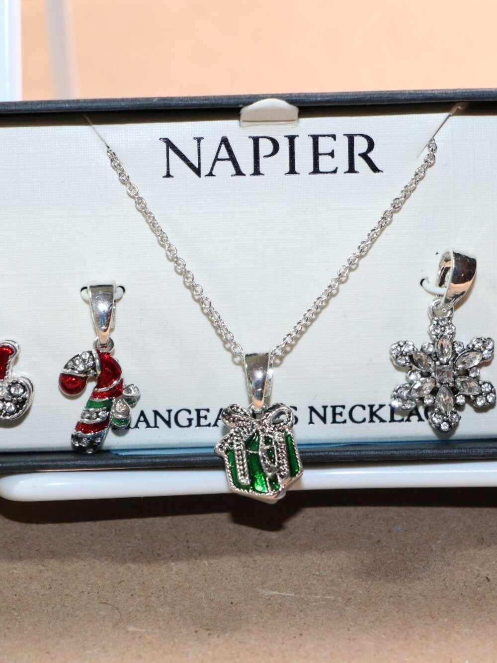 Napier Christmas Necklace with different Seasonal  Charms